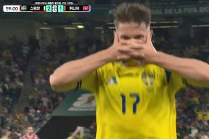 瑞典3-1领先突尼斯！伊萨克前场抢断 约克雷斯攻入个人世界杯首球